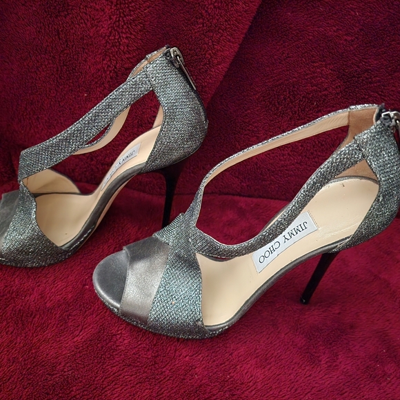 Jimmy Choo Stiletto Heels, Gray & Black, Sparkling, 5" heel, Size 30 (8.5 US) - Picture 13 of 13
